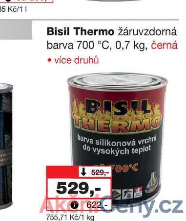 Bisil Thermo žáruvzdorná barva 700 °C, 0,7 kg
