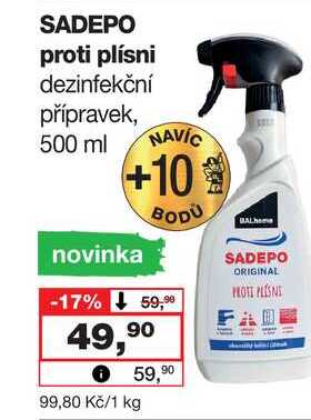 SADEPO proti plísni dezinfekční přípravek, 500 ml 