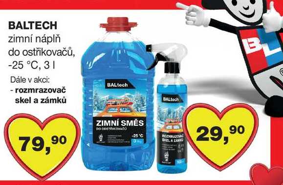 BALTECH zimní náplň do ostřikovačů, -25 °C, 3l