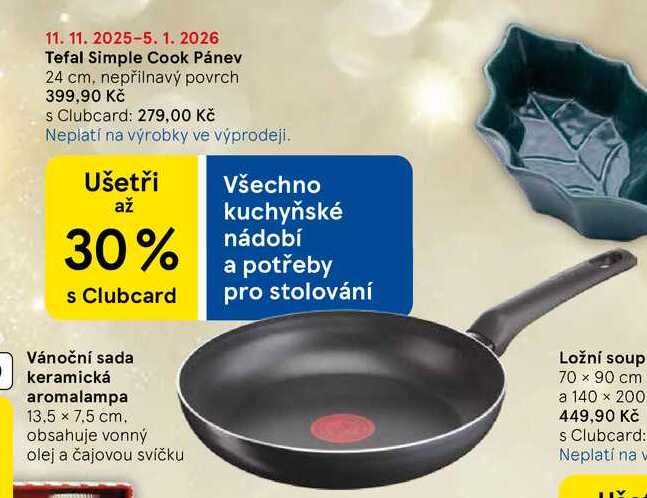 Tefal Simple Cook Pánev 24 cm, nepřilnavý povrch