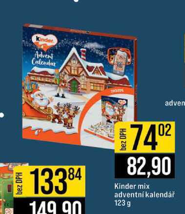 Kinder mix adventní kalendář 123 g 