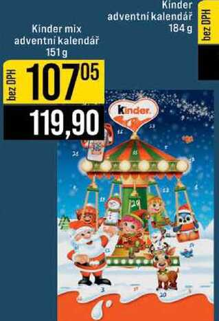 Kinder mix adventní kalendář 151 g 