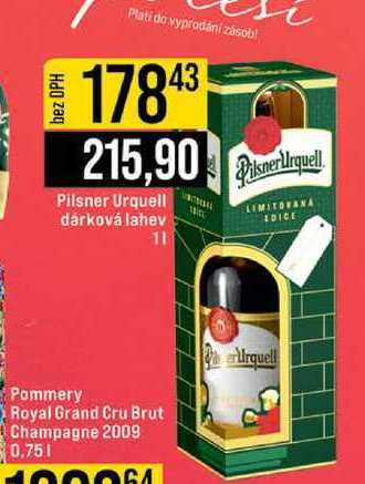Pilsner Urquell dárková lahev 1l