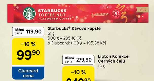 Starbucks® Kávové kapsle, 51 g 