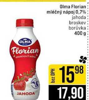 Olma Florian mléčný nápoj 0,7% jahoda broskev borůvka 400 g 