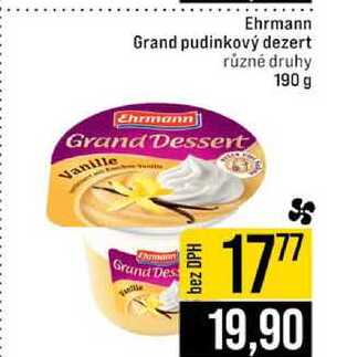 Ehrmann Grand pudinkový dezert různé druhy 190 g