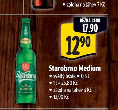 Starobrno Medium 0,5 l