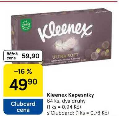 Kleenex Kapesníky, 64 ks, dva druhy