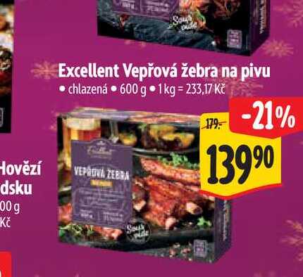 Excellent Vepřová žebra na pivu 600 g