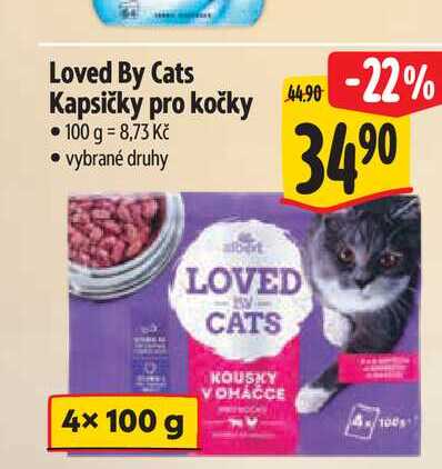 Loved By Cats Kapsičky pro kočky 4x100 g