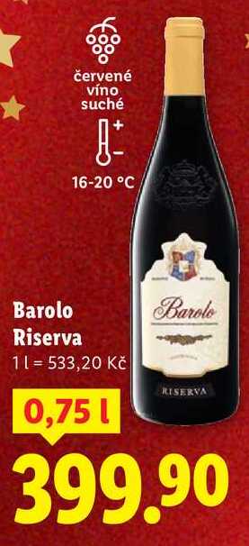 Barolo Riserva, 0,75 l