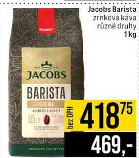 Jacobs Barista zrnková káva různé druhy 1kg