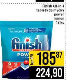 Finish All-in-1 tablety do myčky power lemon 48 ks