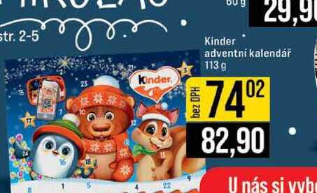 Kinder adventní kalendář 113 g