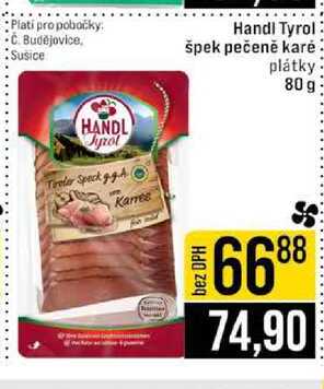Handl Tyrol špek pečeně karė plátky 80 g