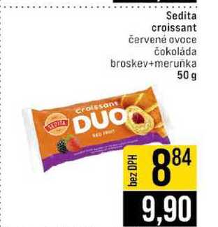 Sedita croissant červené ovoce čokoláda broskev+merunka 50 g 