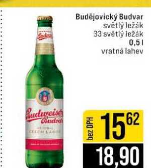 Budějovický Budvar světlý ležák 33 světlý ležák 0,5l