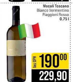 Mocali Toscano Bianco Vermentino Piaggioni Rosso 0,75l