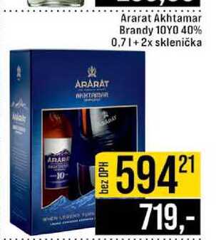 Ararat Akhtamar Brandy 10YO 40% 0,7l+ 2x sklenička