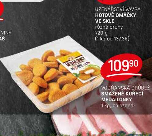 SMAŽENÉ KUŘECÍ MEDAILONKY 1 kg, chlazené 