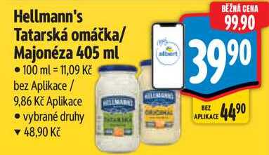 Hellmann's Tatarská omáčka/Majonéza, 405 ml