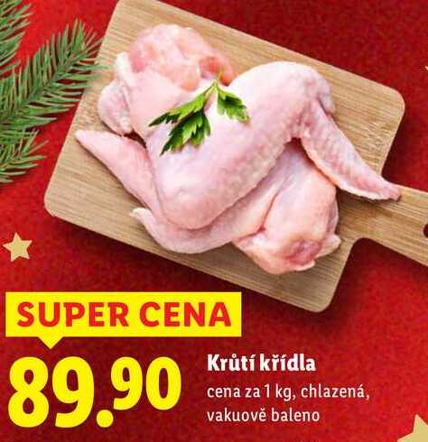 Krůtí křídla, cena za 1 kg