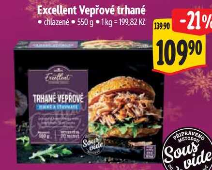 Excellent Vepřové trhané, 550 g