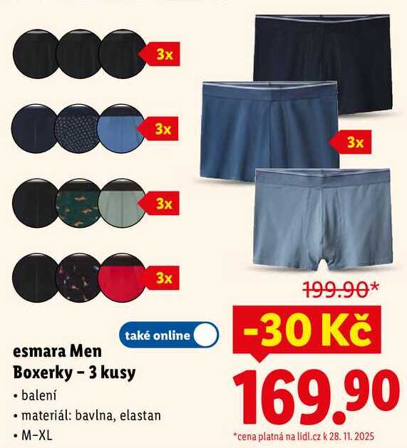 esmara Men Boxerky - 3 kusy