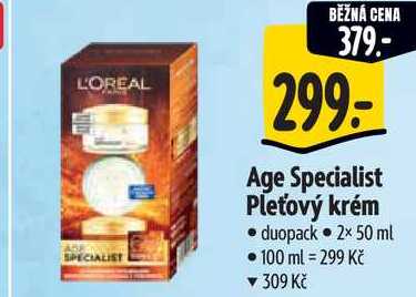 Age Specialist Pleťový krém duopack, 2x 50 ml
