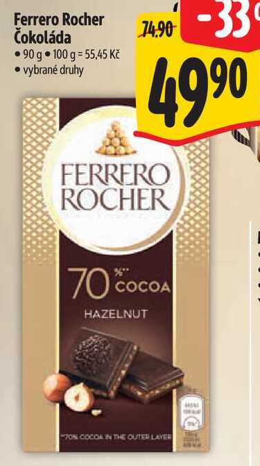 Ferrero Rocher Čokoláda, 90 g