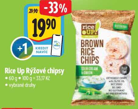 Rice Up Rýžové chipsy, 60 g