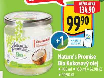 Nature's Promise Bio Kokosový olej, 400 ml