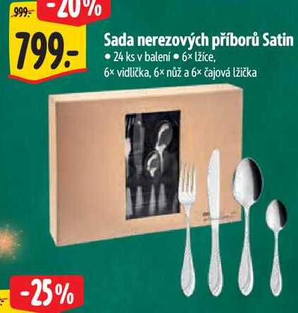 Sada nerezových příborů Satin