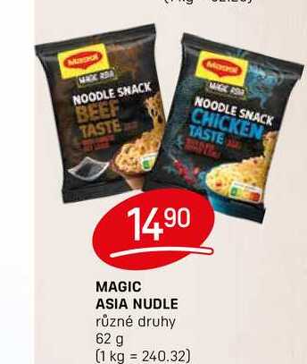 MAGIC ASIA NUDLE různé druhy 62 g