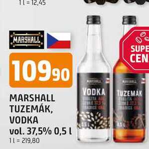 MARSHALL TUZEMÁK, VODKA vol. 37,5% 0,5l
