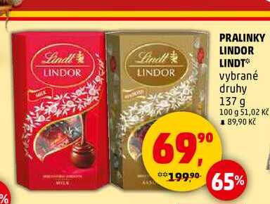PRALINKY LINDOR LINDT, 137 g