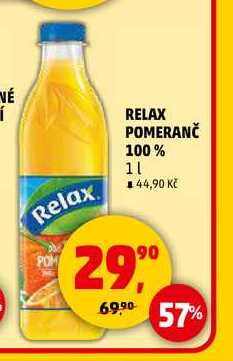 RELAX POMERANČ 100%, 1 l
