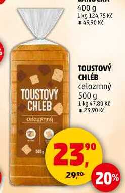 TOUSTOVÝ CHLÉB celozrnný, 500 g 