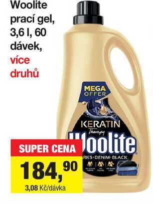 Woolite prací gel, 3,61, 60 dávek