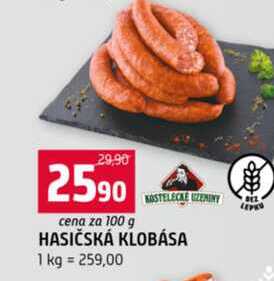 HASIČSKÁ KLOBÁSA 1 kg 100g