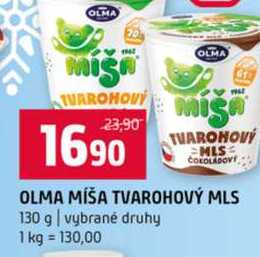 OLMA MÍŠA TVAROHOVÝ MLS 130 g vybrané druhy