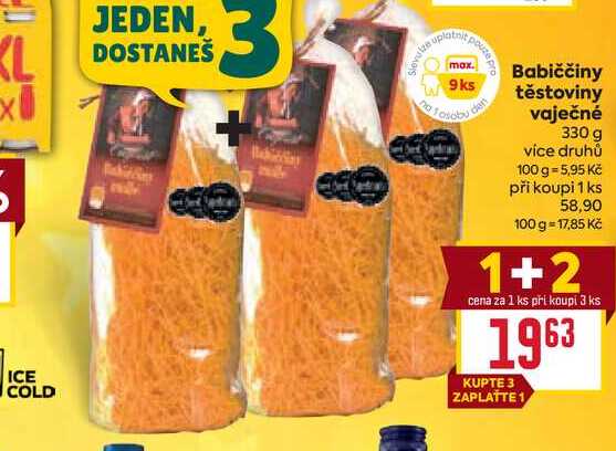 Babiččiny těstoviny vaječné 330 g