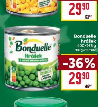 Bonduelle hrášek 400/265 g
