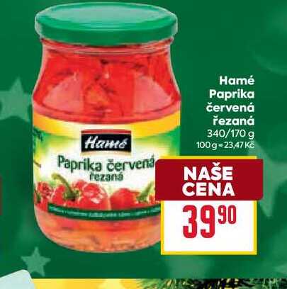 Hamé Paprika červená řezaná 340/170 g