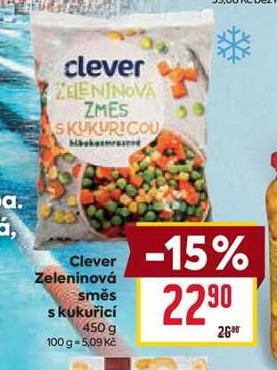Clever Zeleninová směs s kukuřicí 450 g