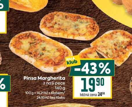 Pinsa Margherita z naší pece 140 g
