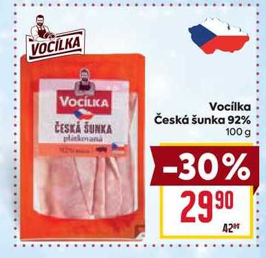 Vocilka Česká šunka 92% 100 g