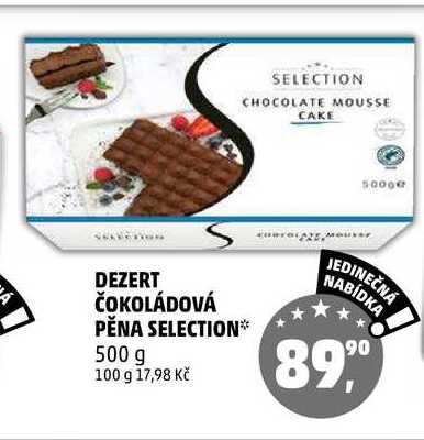 DEZERT ČOKOLÁDOVÁ PĚNA SELECTION, 500 g