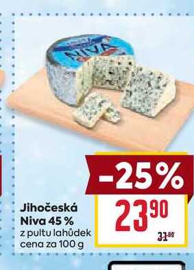 Jihočeská Niva 45% z pultu lahůdek cena za 100 g