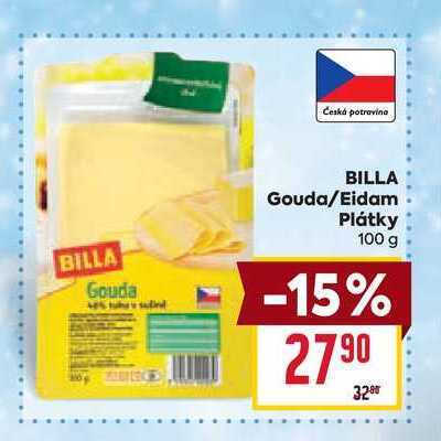 BILLA Gouda/Eidam Plátky 100 g
